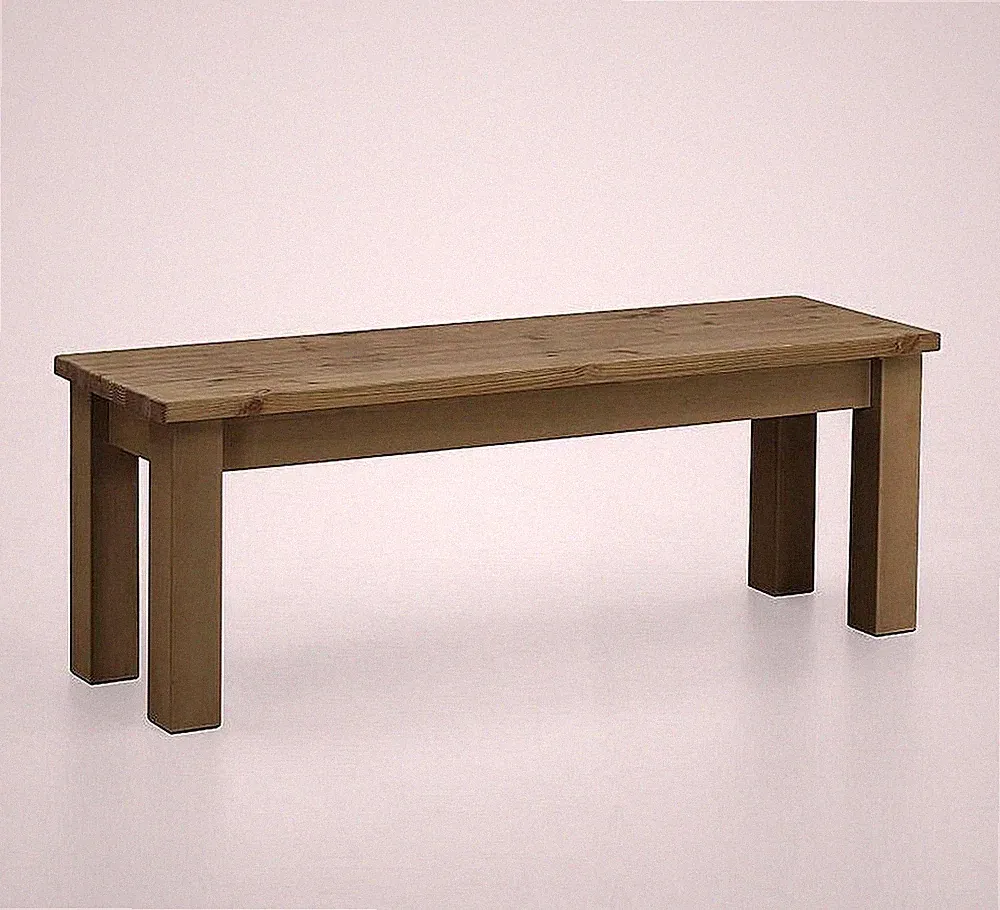Massivholz Sitzbank 130cm gelaugt geölt Kiefer NEU Holz bank Küchenbank Flurbank