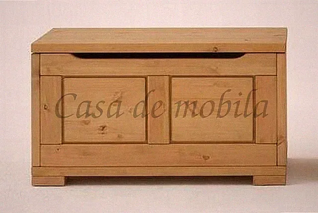 Massivholz Truhe 84x45x43cm Kiefer gelaugt öl Sitz-truhe Holz kiste Wäsche-bank