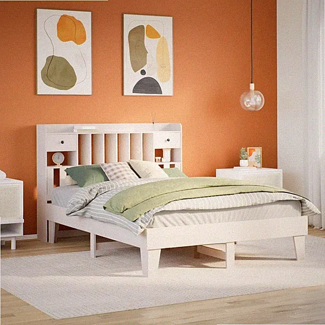 Massivholzbett Holzbett Bett Bettgestell Lattenrost ohne Matratze Kiefer vidaXL