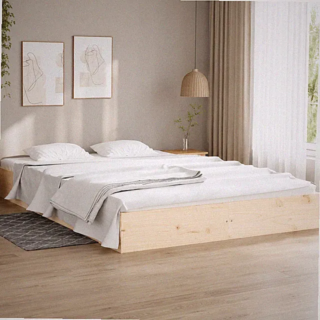 Massivholzbett Kiefer Bettgestell Holzbett Doppelbett Schlafzimmer | 140 x 200cm