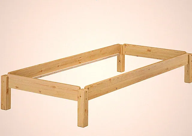 Massivholzbett Stapelbett Kiefer Natur 80x190 stapelbar Gästebett Jugendbett