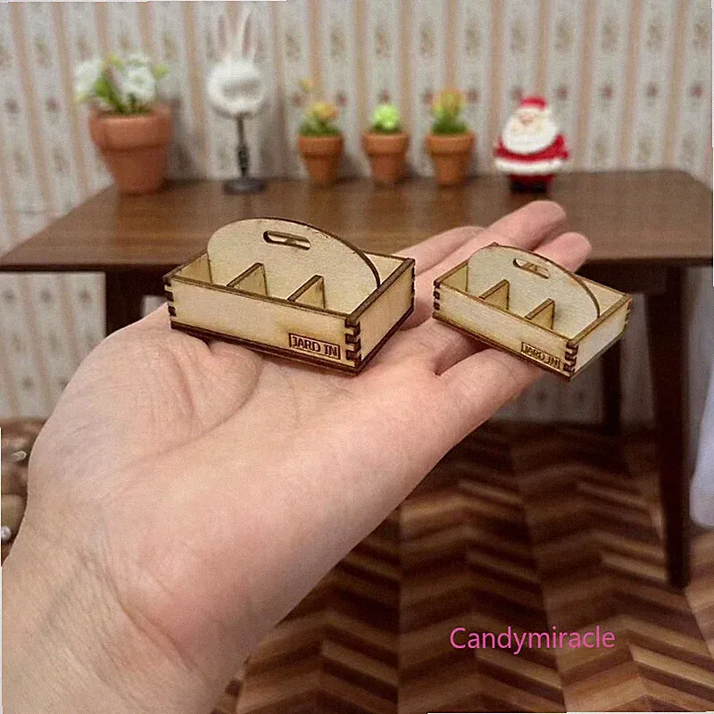 Maßstab 1:12 Puppenhaus Miniatur Möbel Unvollendete Werkzeug Aufbewahrungsbox