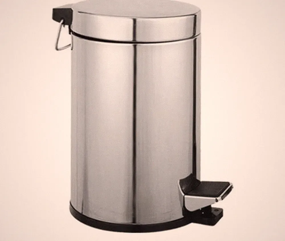 MAURER 94317 Mülleimer Badezimmer Edelstahl Lt.5 Ø 20 x 27H Aqua Inox