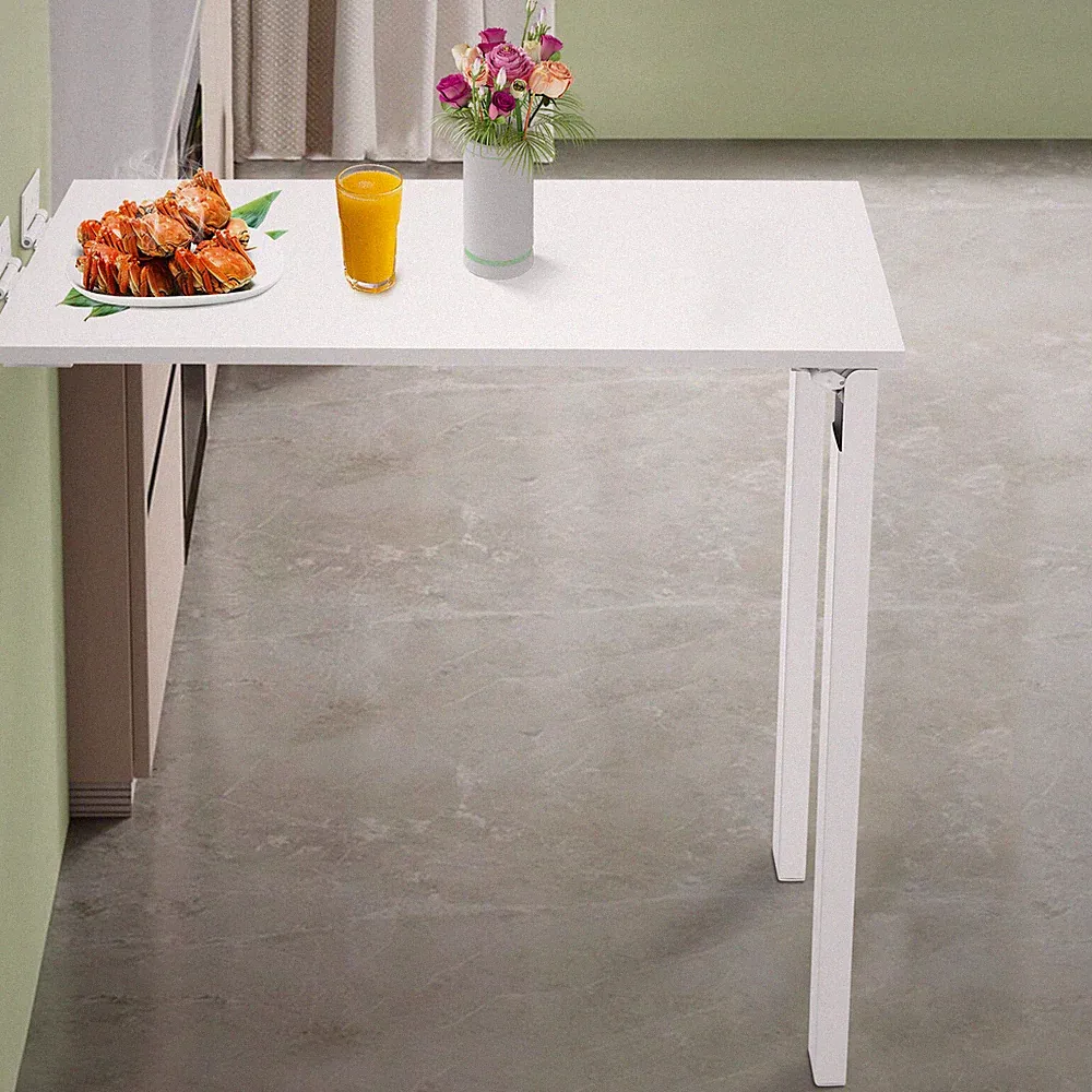 Max60kg Ausklappbare Klapptisch Klappbarer Esstisch 74cmH Wandmontage Klapptisch