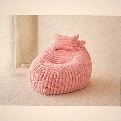 MAXYOYO Riesen-Sitzsack Lounge-Sessel Rosa Plüsch Bodenkissen 190x137cm Kissen
