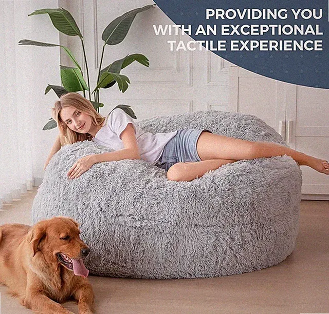 MAXYOYO Riesiges Sitzsackbett – umwandelbar vom Sitzsack zum Bett in grau