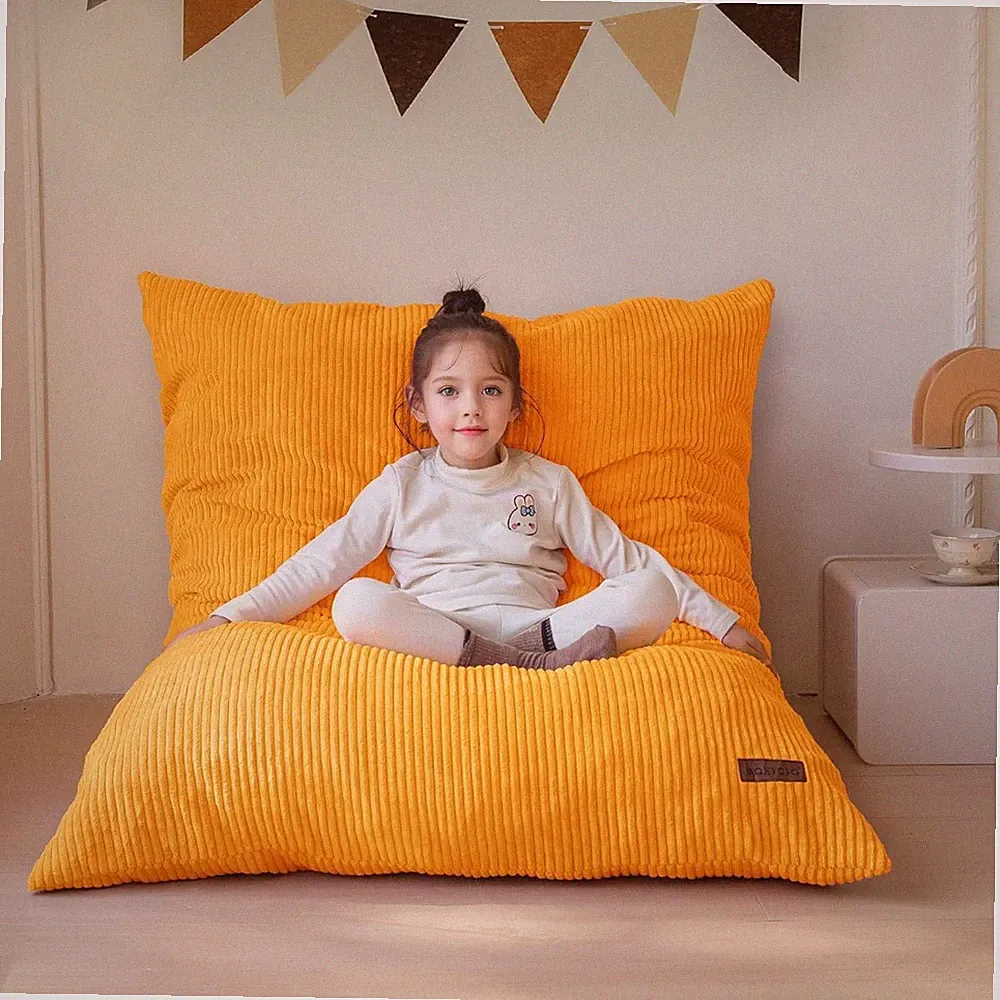 MAXYOYO Sitzsack, BeanBag Stuhl, weicher Cord abnehmbar 127*89 cm, orange