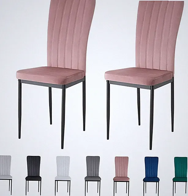 mcc direct Esszimmerstühle ELLE im 2er/4er Set, Samt, Metallrahmen, in 7 Farben