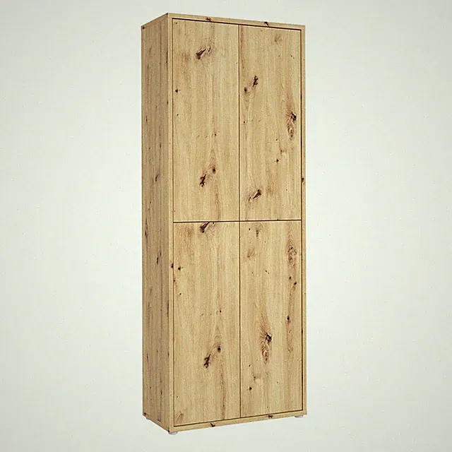 Mehrzweckschrank Garderobenschrank Schuhschrank Braun 4 Türen 8 Böden 75x192 cm