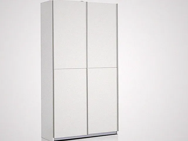 Mehrzweckschrank Schwebetürenschrank Kleiderschrank Schrank ORENO Dekor Weiß