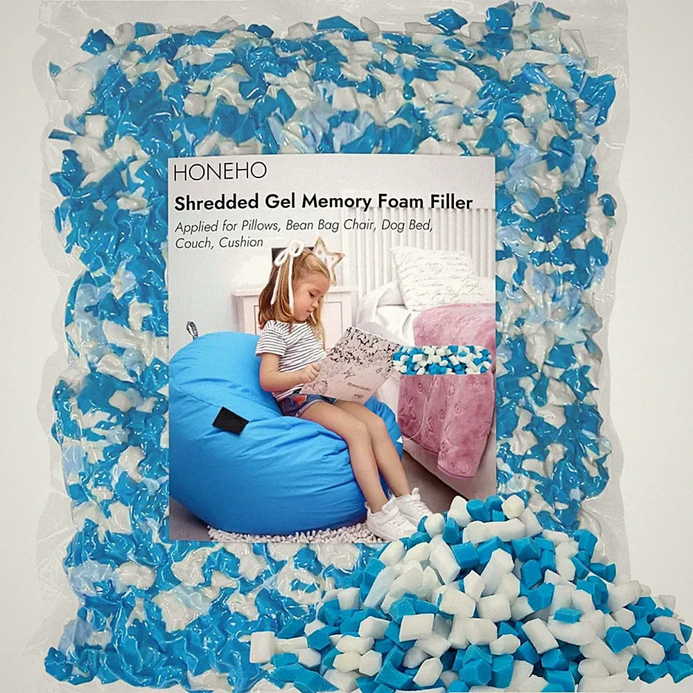 Memory-Schaumstoff Füllung 2,2kg Gel Memory Foam Kissen Hundebett Sitzsack