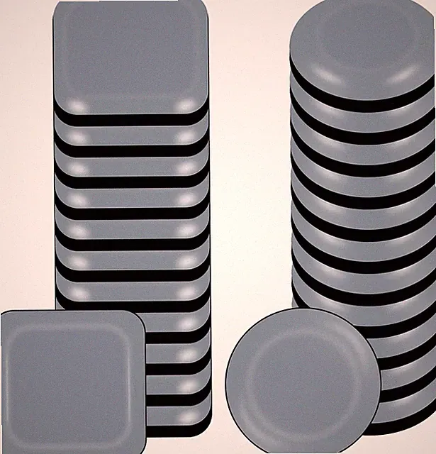 Metagio Möbelgleiter, 24 Stück PTFE Teflon Quadrat Selbstklebende Möbelschieber