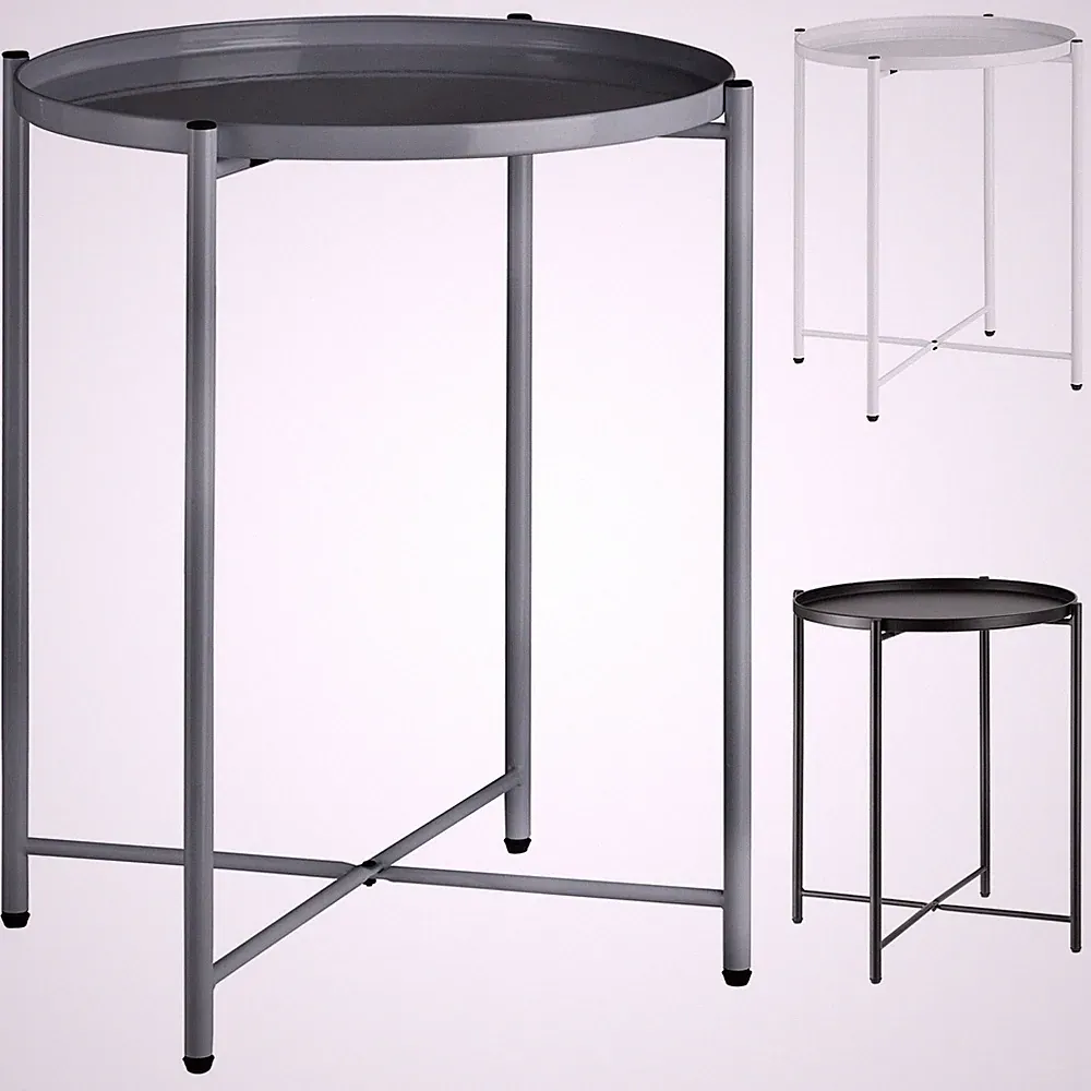 Metall Beistelltisch rund Metalltisch Tabletttisch Couchtisch Tisch Ø45,5xH53 cm