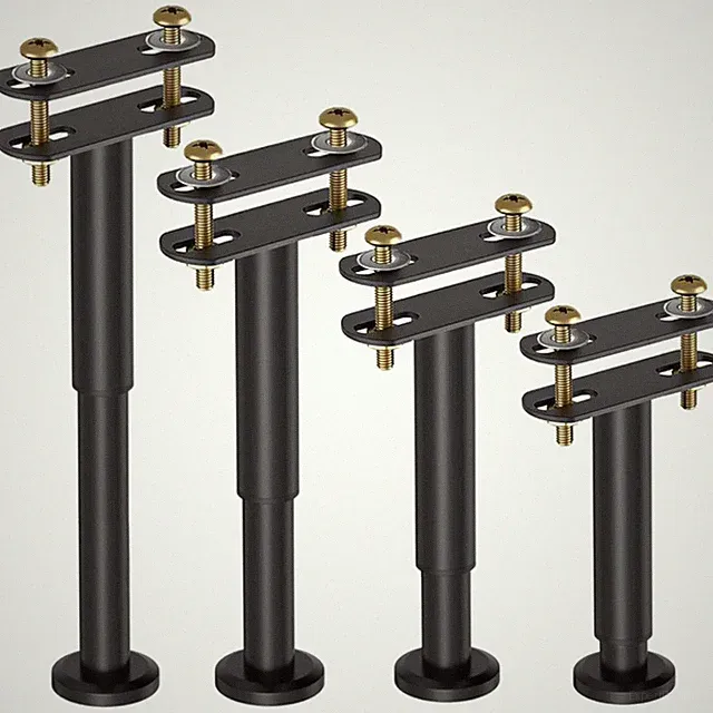 Metall Bettbeine Set, 4 Stück, Höhenverstellbar 18-33 cm, Möbelfüße für Bettr...