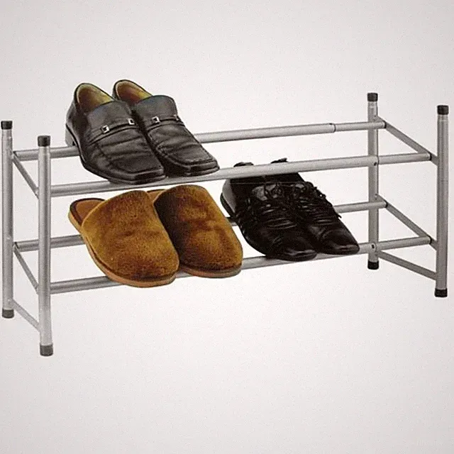 Metall Schuhregal ausziehbar Schuhständer 64x115 cm Schuhe Aufbewahrung Regal