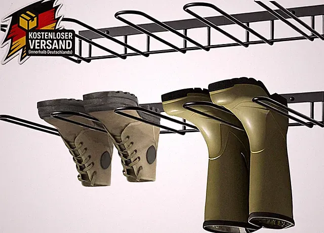 Metall Schuhregal Wand 4 Paar Stiefelaufbewahrung platzsparend rustfest