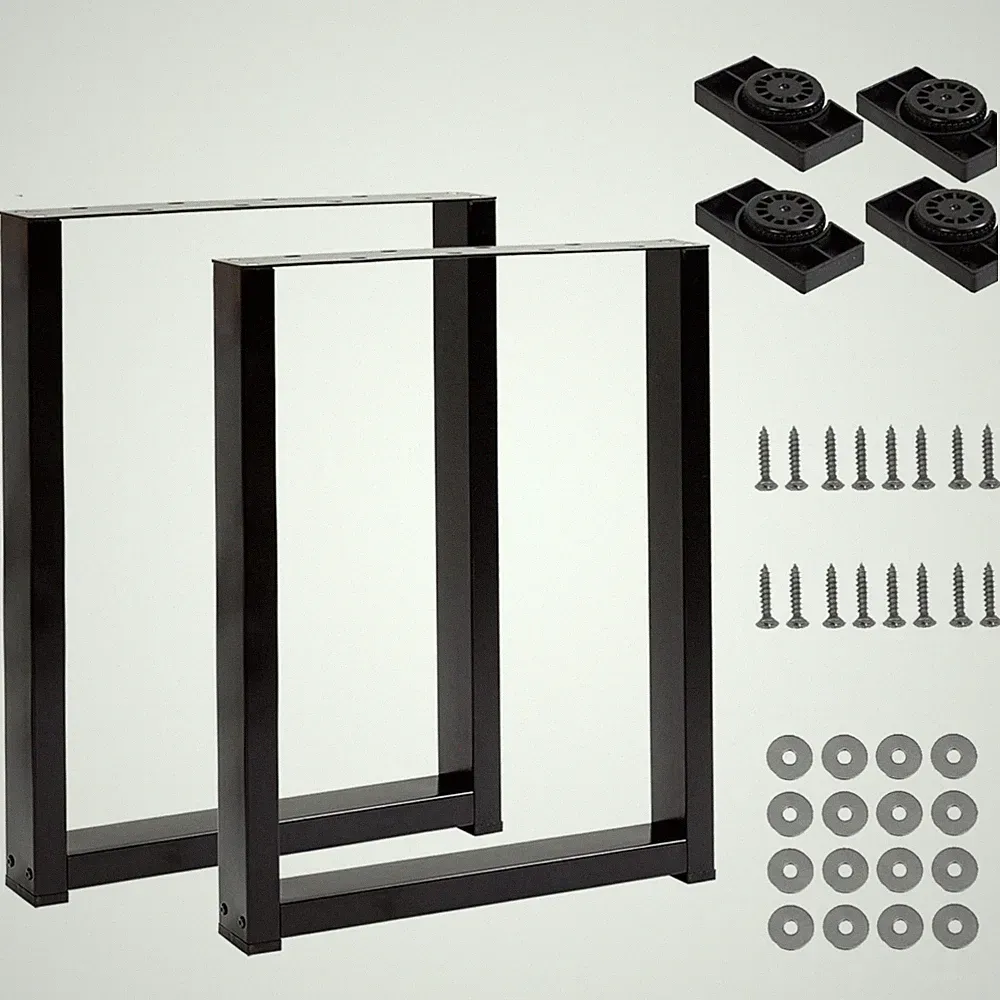 Metall Tischbeine 40x43cm für Sitzbank Esstisch DIY Möbel Modern schwarz