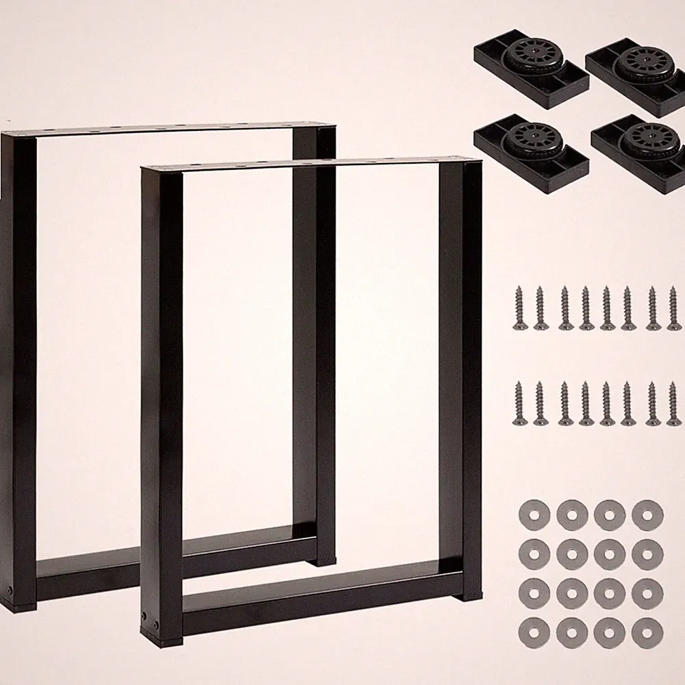Metall Tischbeine 80x72cm schwarz für Sitzbank Esstisch DIY Möbel Modern