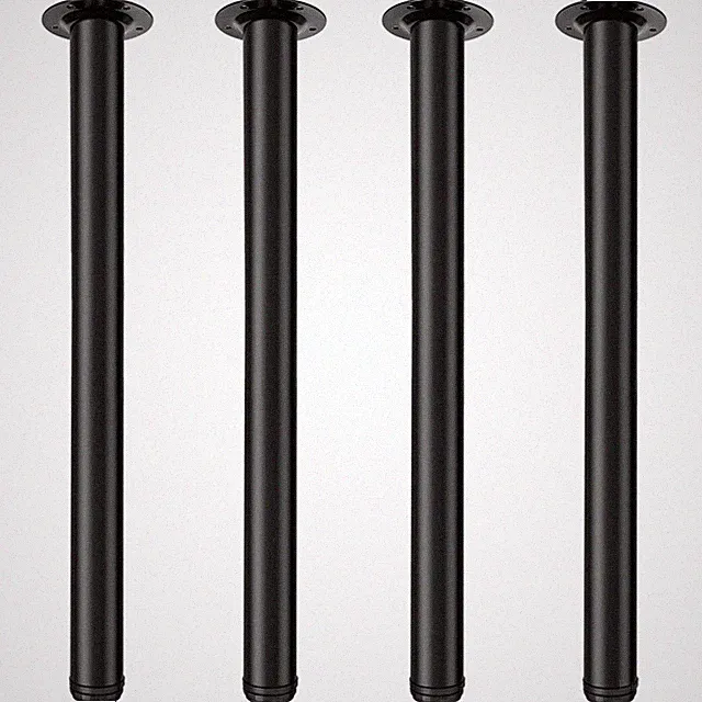 Metall Tischbeine Schwarz 60cm höhenverstellbar 4er Set Couchtisch Esstisch