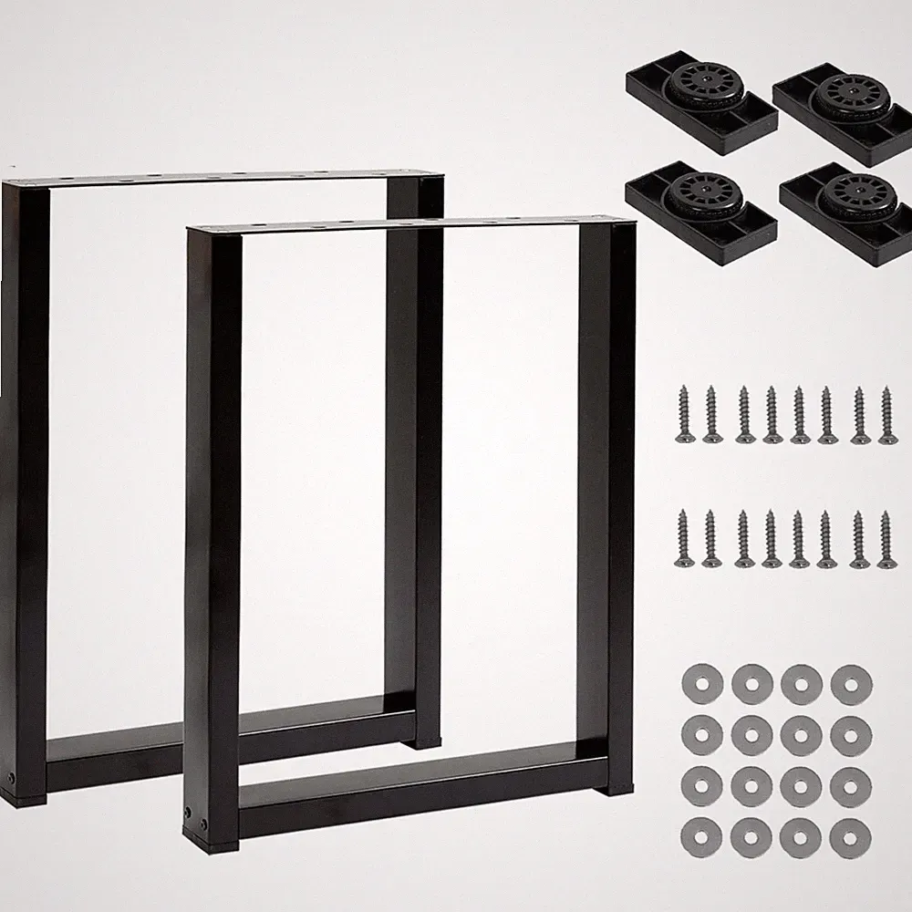 Metall Tischbeine Schwarz 80x72 cm für DIY Sitzbank Esstisch Möbel