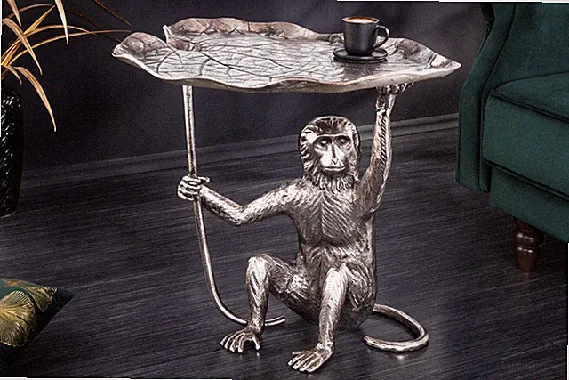 Metallbeistelltisch WILDLIFE MONKEY - 60cm - FARBWAHL - Affenskulptur - handmade