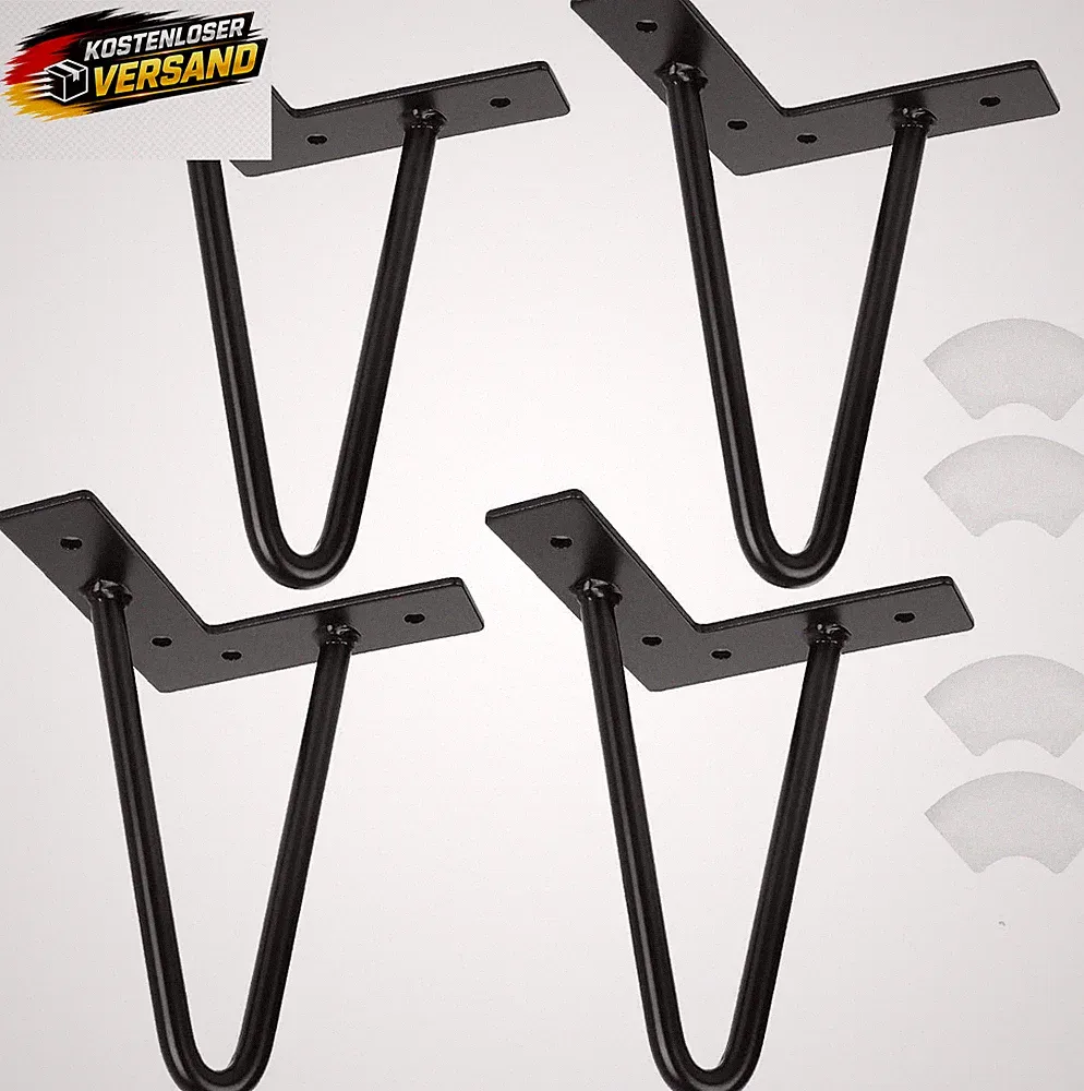 Metallmöbelfüße Schwarz 10cm für Schränke Tische und Sofa stabil langlebig