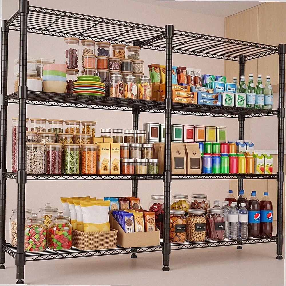 Metallregal Regal bis 700kg - 4 Ebenen Schwerlastregal 152x35x152cm Lagerregale