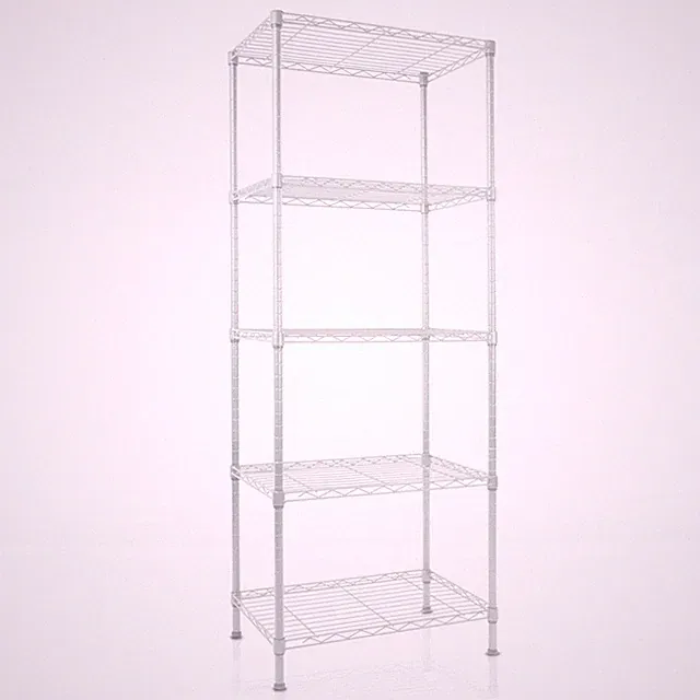 Metallregal Rocky | pulverbeschichtet weiß | 5 Böden | 90x45x200cm Steckregal