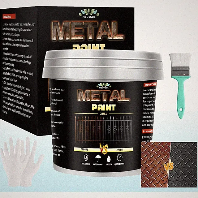 Metallschutzlack 1000 ml Schwarz Matt - Hochwertige Rostschutzfarbe für Metall