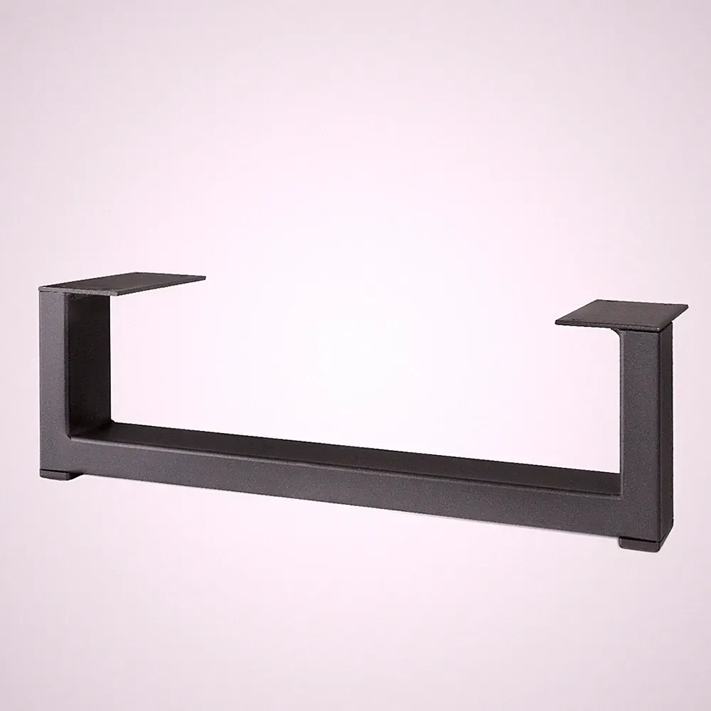 Metalltischbein 35 cm – schwarz, pulverbeschichtet, modernes Bein für Möbel
