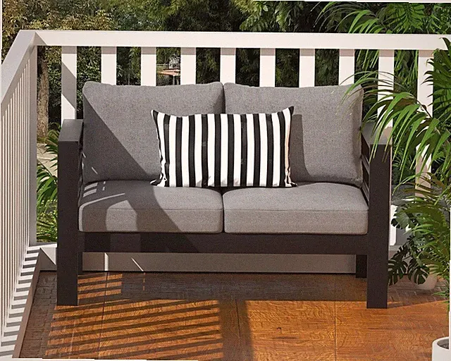MeXo 2-Sitzer Gartensofa Aluminum Gartenmöbel Sitzgruppe Gartenset Garten Balkon