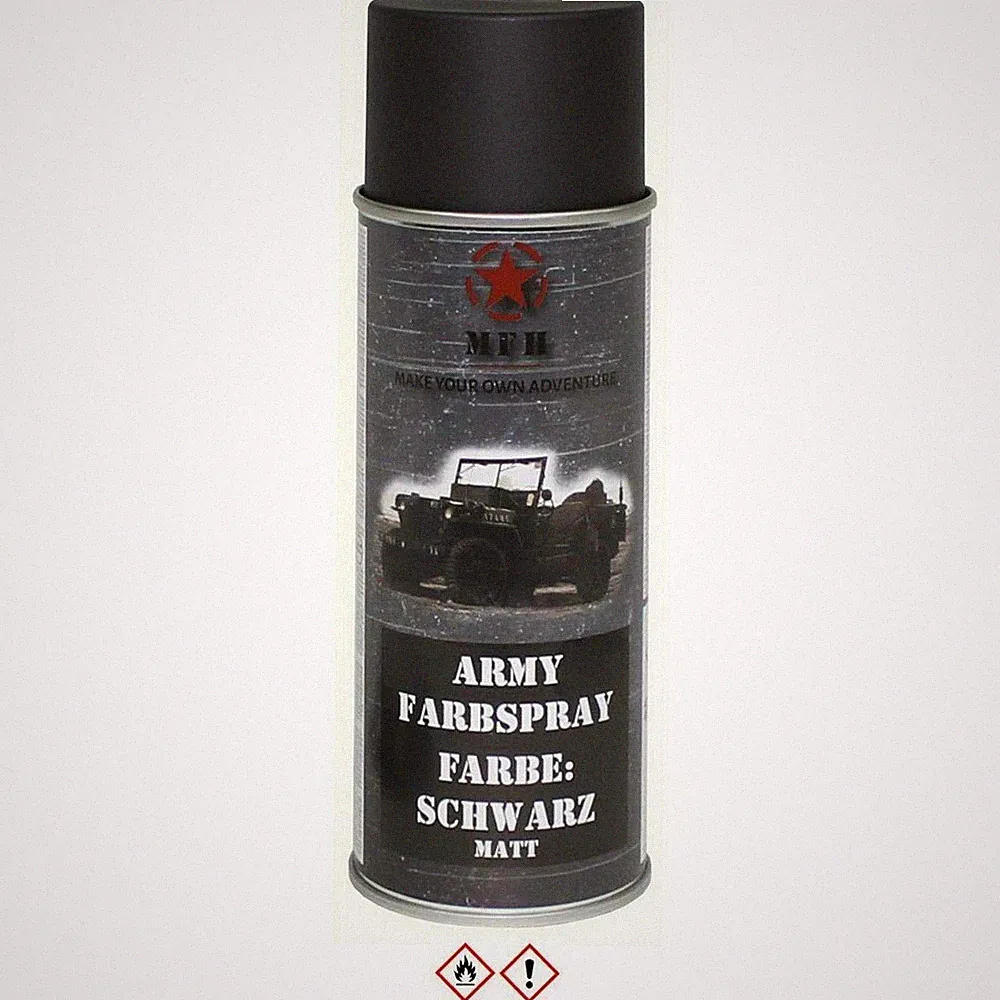 MFH Militärfarbe Spraydose 400ml – matt, Nitro Lack, hohe Deckkraft, RAL