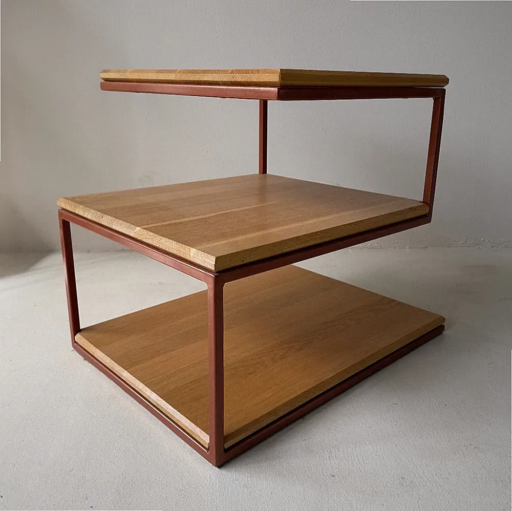 Mid Century Beistelltisch Bauhaus Retro 60er Eiche Couchtisch Danish Design Ära