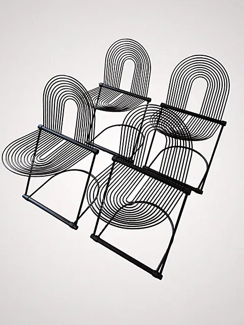 Mid century Postmodern Cantilever Swing Chairs by Herbert & Jutta Ohl for Lübke