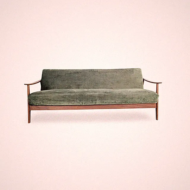 Midcentury Dreisitzer Sofa Vintage Couch teak retro klappbar Bett