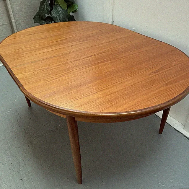 Midcentury Modern Classic G Plan Teak oval ausziehbarer Esstisch 70er Jahre