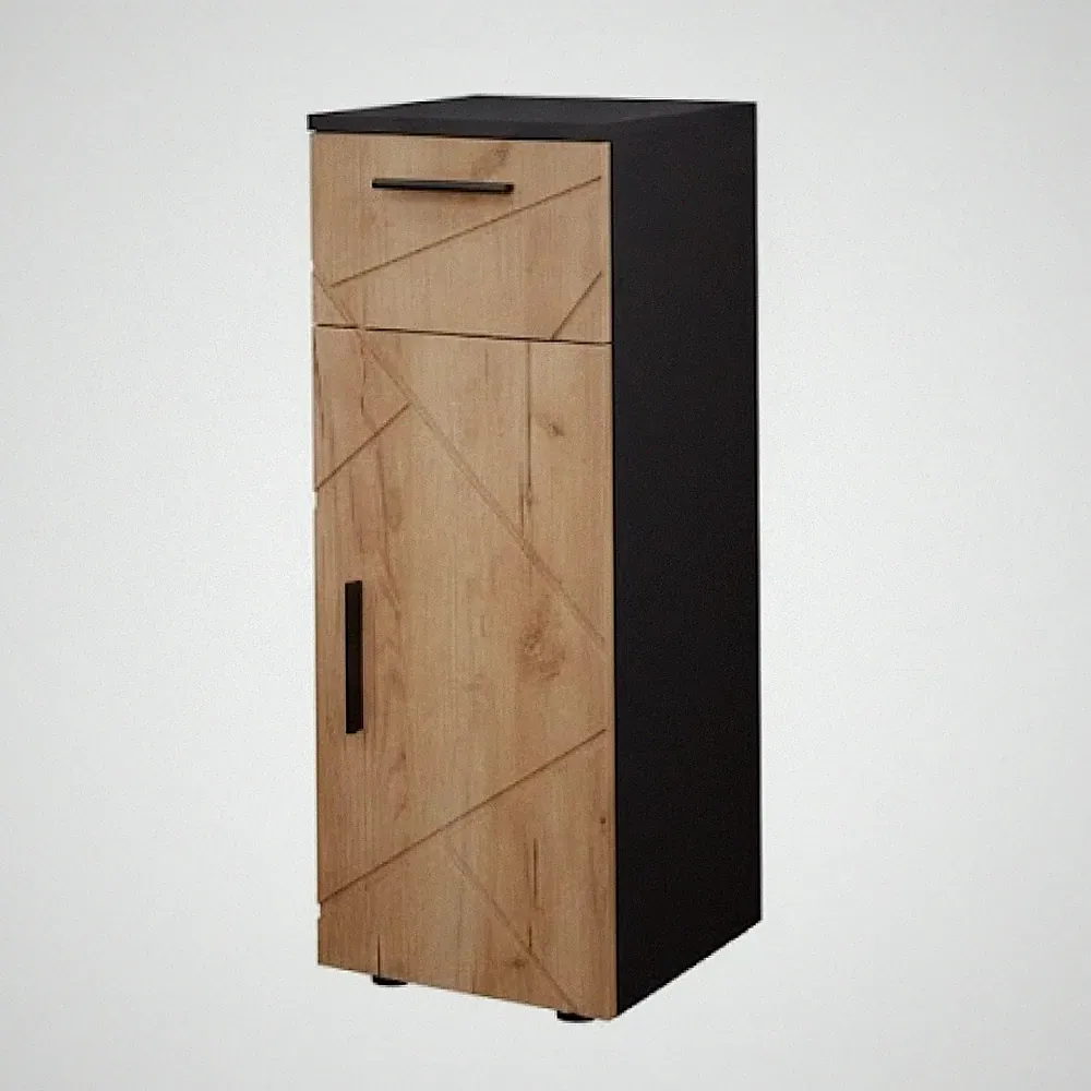 Midischrank Vicco Irma 30 x 81 cm mit 1 Schublade, 2 Fächer, Badezimmer