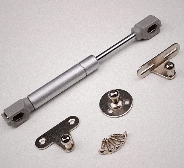 MINI (17CM) Gasfeder Gasdruckfeder Kompressionsfeder Klappenbeschlag SILBER