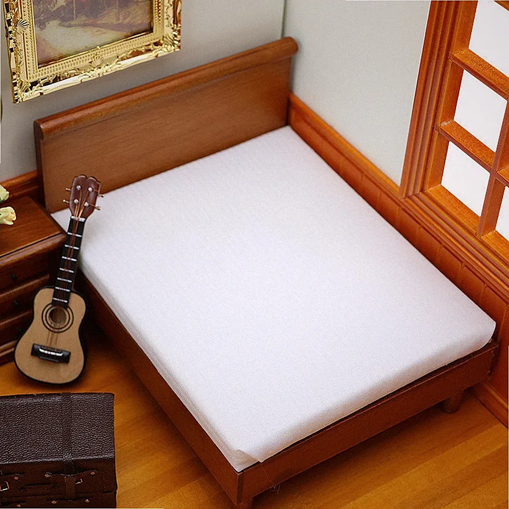 Mini Bett Doppelbett Modell, Rollenspiel, Praktische Miniatur Schlafzimmermöbel