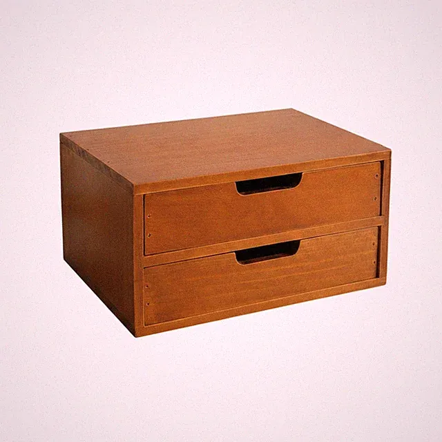 Mini-Kommode platzsparend Schubladenbox aus Holz stapelbar für Schminktisch