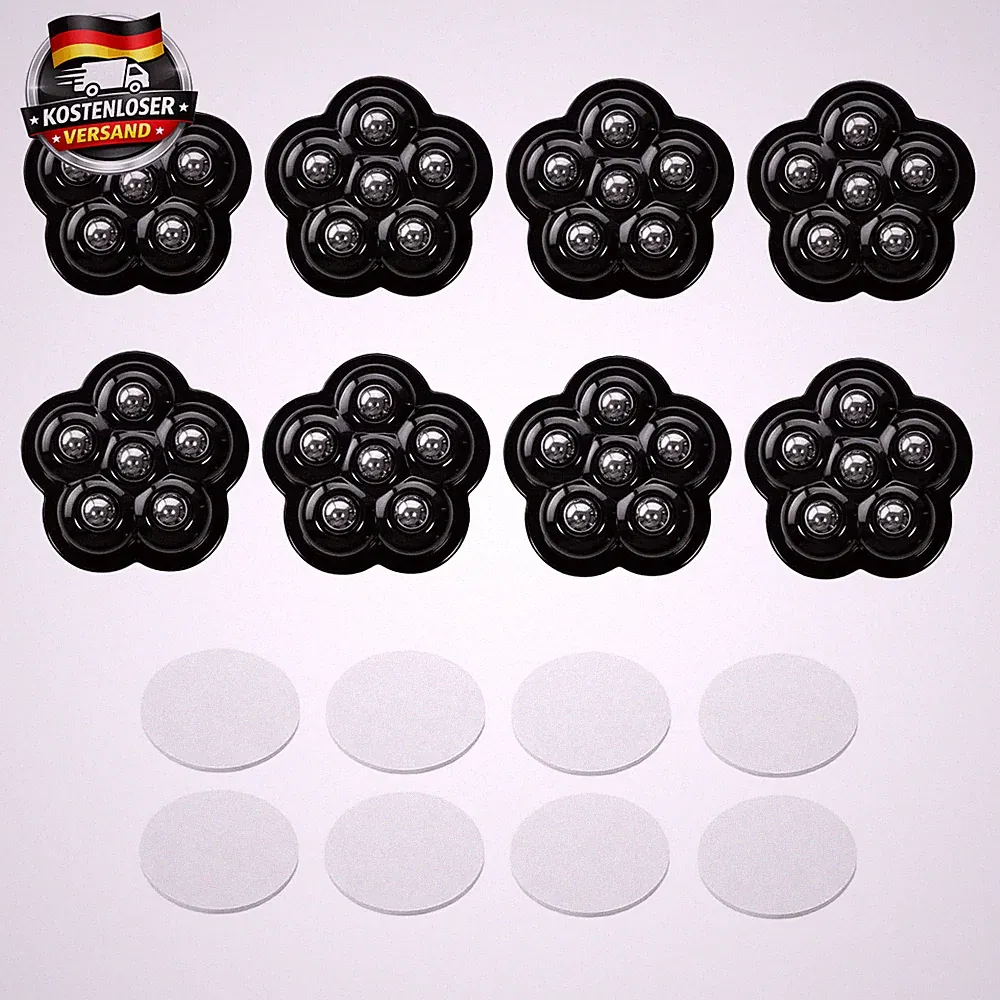 Mini Kugelrollen 8 Stück für Möbel und Küchengeräte 360° drehbar, belastbar