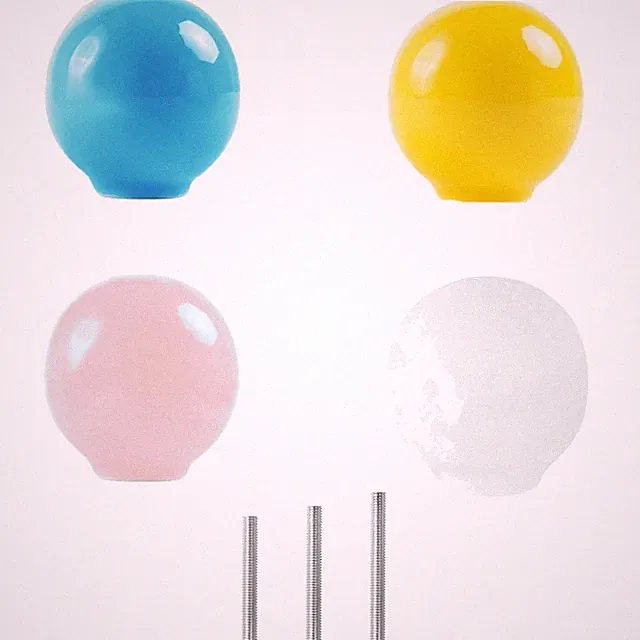Mini Möbelknöpfe Set - 4 Stück in Ballform - Kinderzimmer Kommodenknöpfe