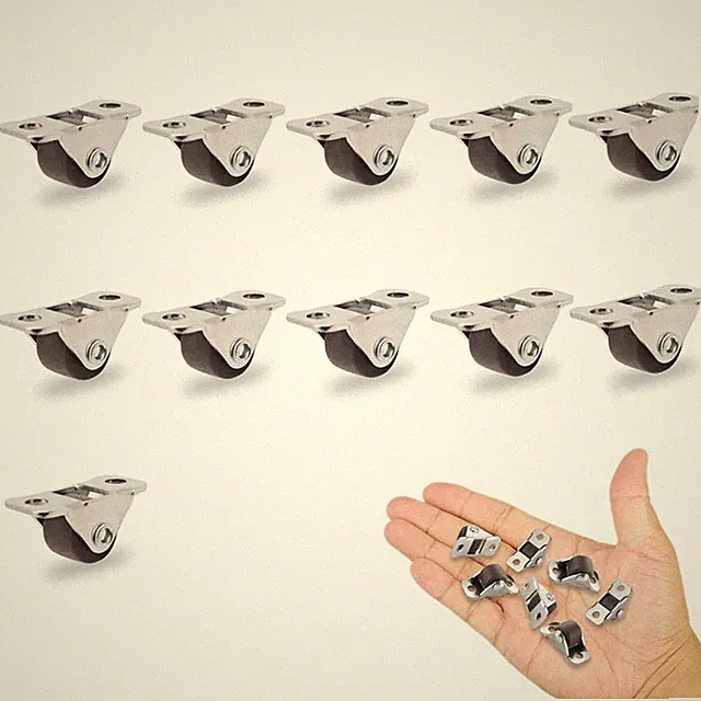 Mini Möbelrollen, 11 Stück Rollen Klein Für Möbel Bockrollen, 1,27 cm Flaches...