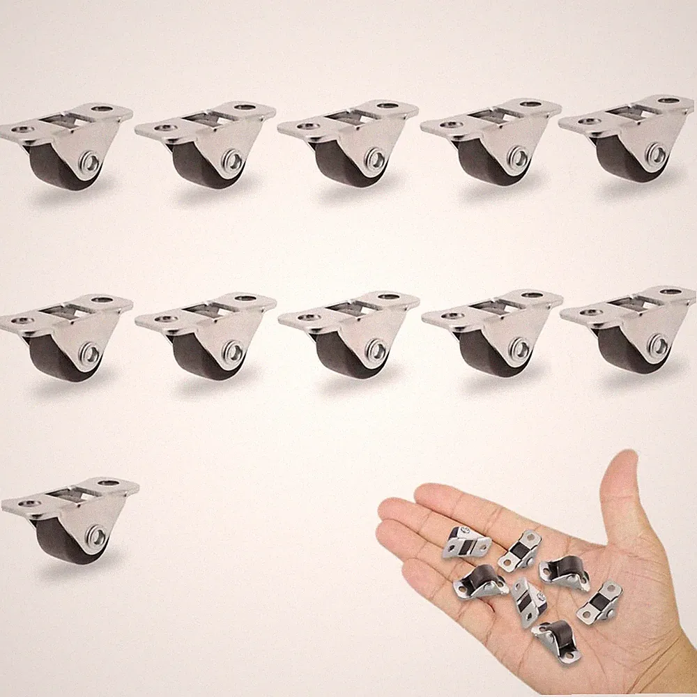 Mini Möbelrollen, 11 Stück Rollen Klein Für Möbel Bockrollen, 1,27 cm Flaches Pr