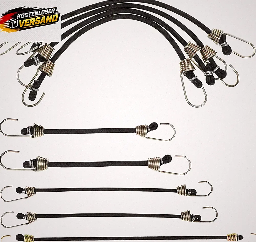 Mini-Spanngurte Set mit rostfreien Haken für Camping, Fahrrad, Auto, Möbel