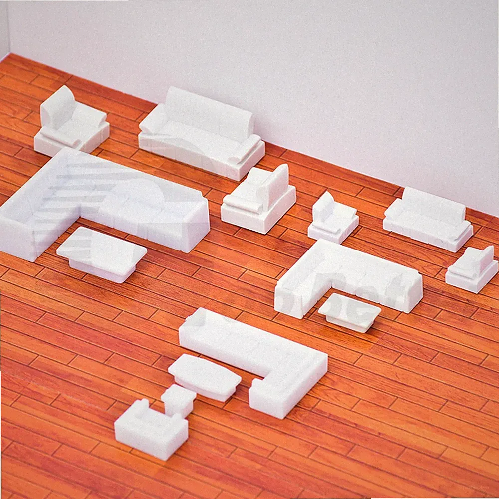 Miniatur Modell Kunststoff Sofa Couch Stuhl Möbel Ornament Modellbau Bastel DIY