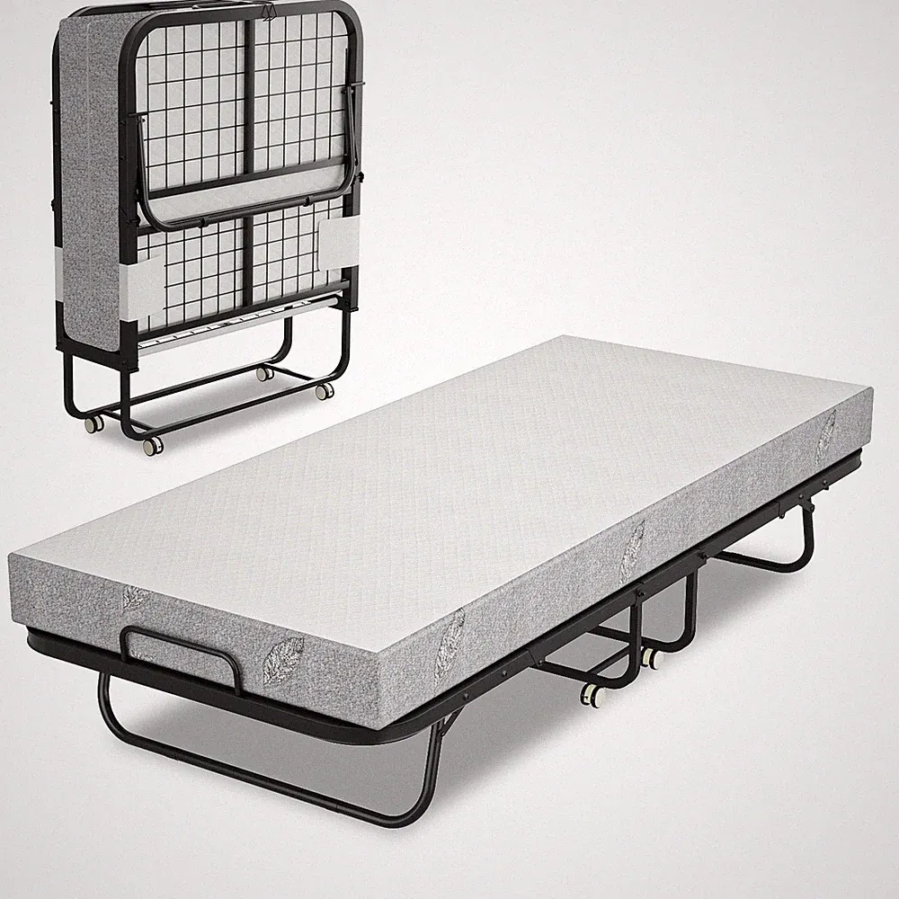 Mit Matratze Bettrahmen Bis 150 kg 90 × 200 cm Rechteckig Klappbett Platzsparend