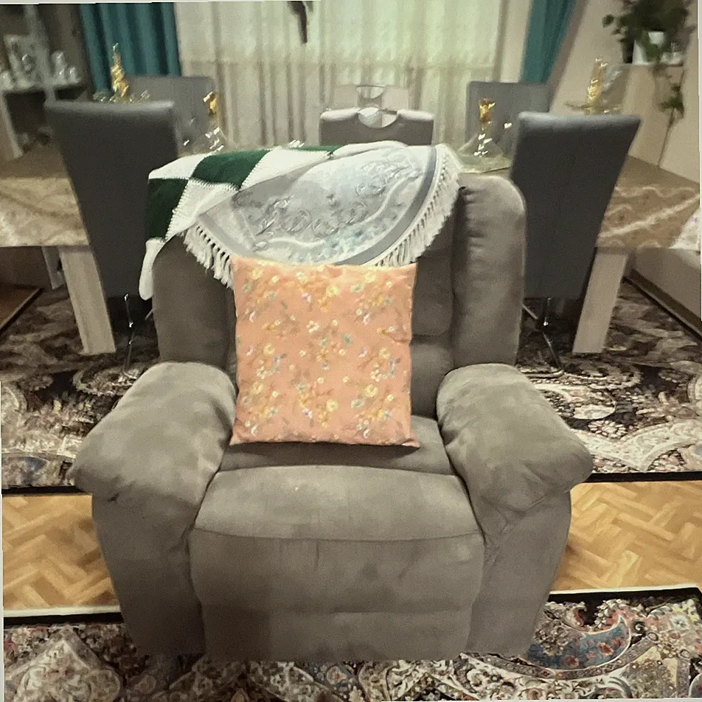 MoBEL 4-tlg. Sofa-Set grau, verstellbar/Relax, Baumwolle, ohne Kissen