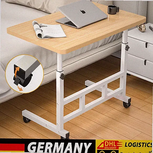 mobiler Laptoptisch Schreibtisch Computertisch Pflegetisch höhenverstellbar 90cm