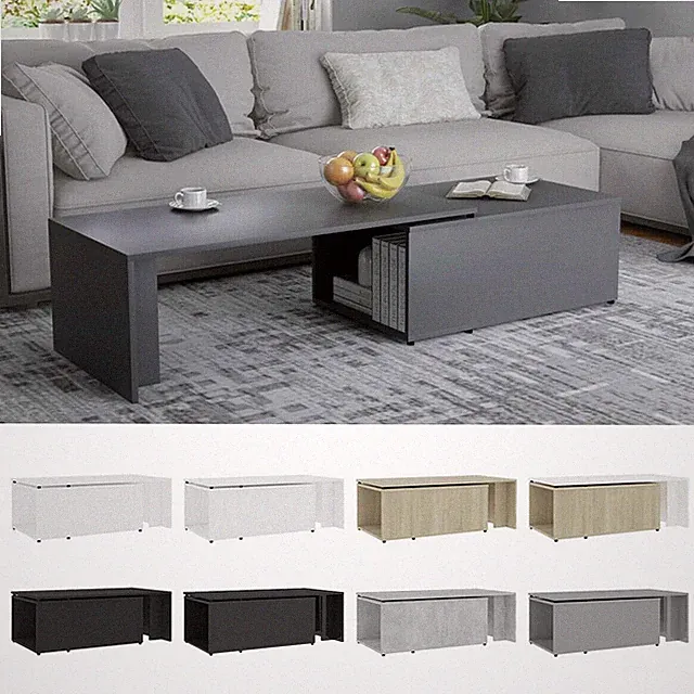 Modern Couchtisch Wohnzimmertisch Beistelltisch Sofatisch Kaffeetisch Staufach